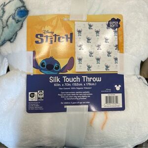 Disney Stitch Blue and White Silk Touch Throw